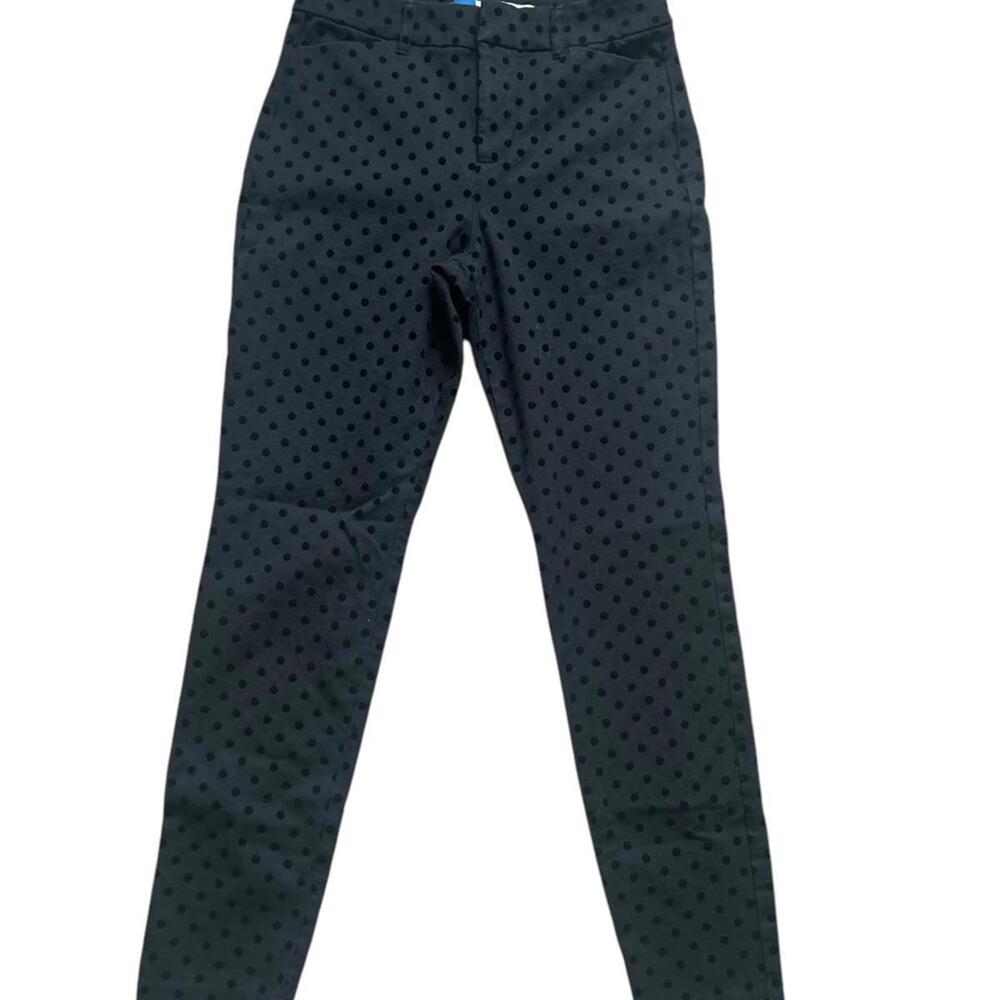 Old Navy Pixie Skinny High Rise Pants Size 4 Black Polka Dot Rockabilly Preppy